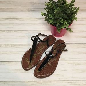 Sam Edelman Black Patent Leather Gigi Sandals